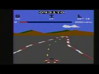 une photo d'Ã©cran de Pole Position sur Atari 2600